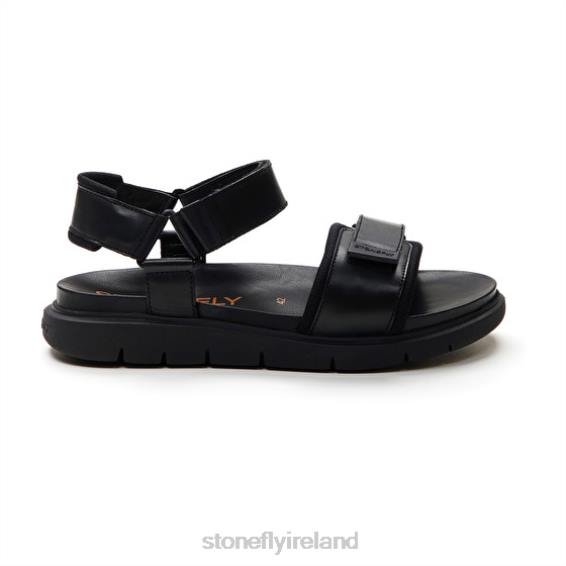 B6RB358 HYDRA 4 TEXTILE/CALF LTH Black Stonefly Men Sandals