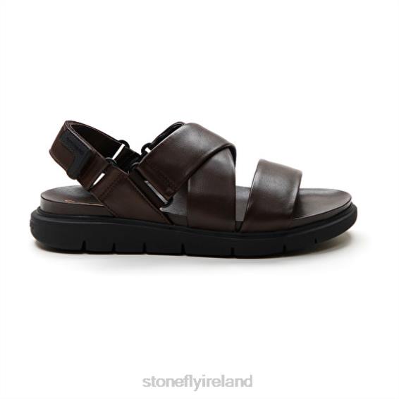 B6RB360 HYDRA 3 NAPPA LTH Dark Brown Stonefly Men Sandals