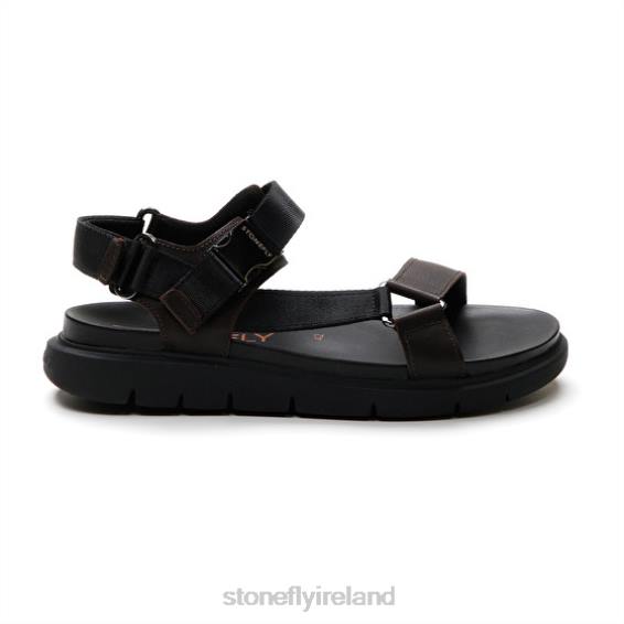 B6RB362 HYDRA 8 CALF LTH/TEXTILE Black Stonefly Men Sandals