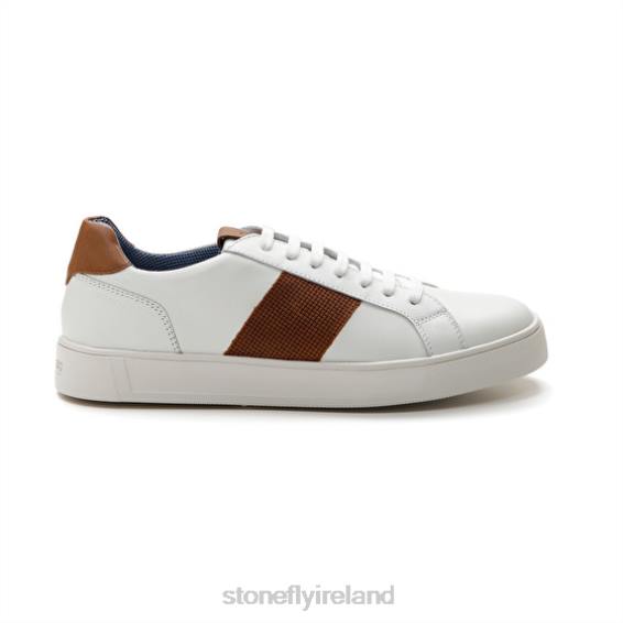 B6RB353 POWER 1 NAPPA LTH/PRINT CALF LTH Brown/White Stonefly Men Shoes