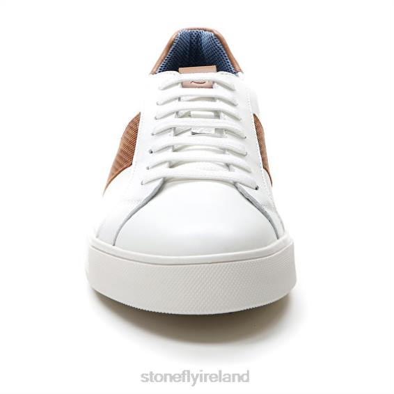 B6RB353 POWER 1 NAPPA LTH/PRINT CALF LTH Brown/White Stonefly Men Shoes