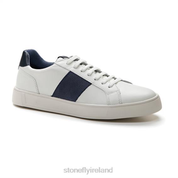 B6RB354 POWER 1 NAPPA LTH/PRINT CALF LTH Dark Blue/White Stonefly Men Shoes
