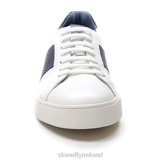 B6RB354 POWER 1 NAPPA LTH/PRINT CALF LTH Dark Blue/White Stonefly Men Shoes