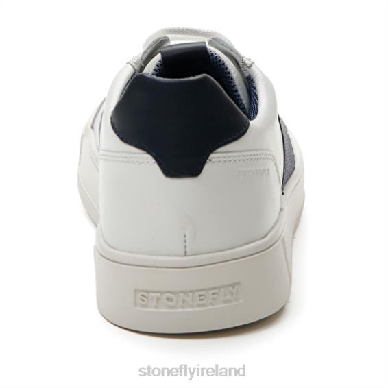 B6RB354 POWER 1 NAPPA LTH/PRINT CALF LTH Dark Blue/White Stonefly Men Shoes