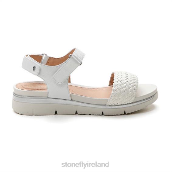 B6RB130 ELODY 21 EMBOSSED/NAPPA LTH White Stonefly Women Sandals
