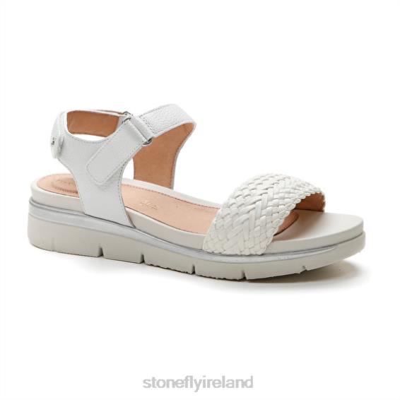 B6RB130 ELODY 21 EMBOSSED/NAPPA LTH White Stonefly Women Sandals
