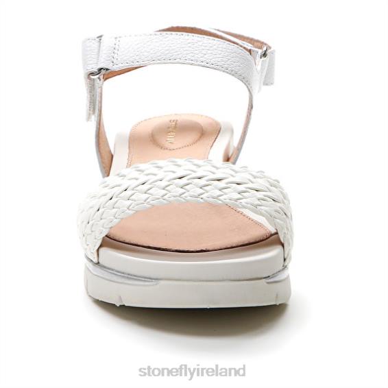 B6RB130 ELODY 21 EMBOSSED/NAPPA LTH White Stonefly Women Sandals