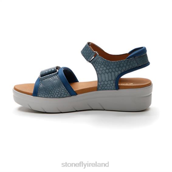 B6RB138 AQUA III 17 LYCRA/S.EMBOSSED Blue Stonefly Women Sandals