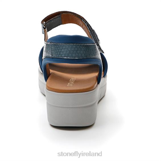 B6RB138 AQUA III 17 LYCRA/S.EMBOSSED Blue Stonefly Women Sandals