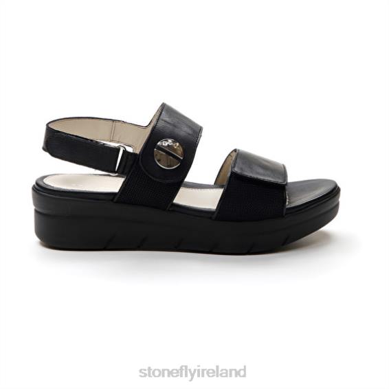 B6RB139 AQUA III 12 NAPPA Black Stonefly Women Sandals