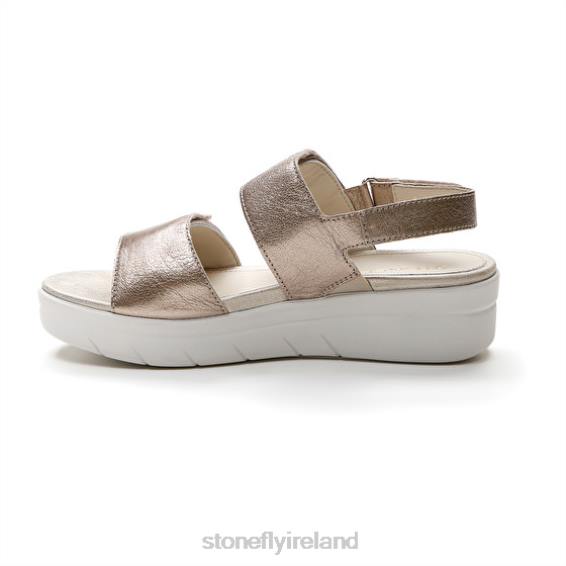 B6RB147 AQUA III 12 LAMINATED LTH Champagne Stonefly Women Sandals