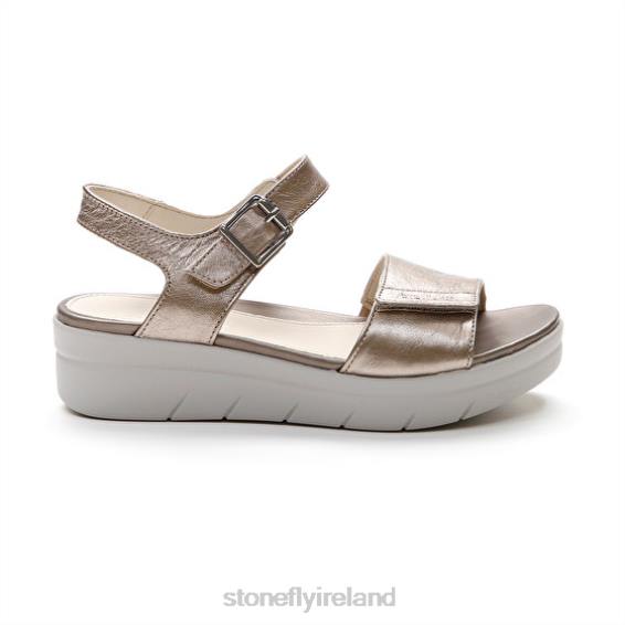 B6RB148 AQUA III 2 LAMINATED Metal Fizz Stonefly Women Sandals