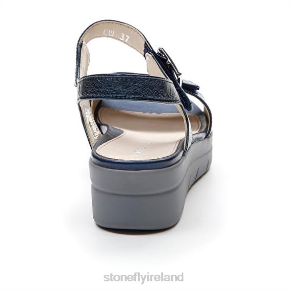 B6RB149 AQUA III 2 LAMINATED Night Blue Stonefly Women Sandals