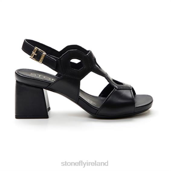 B6RB252 JENNY 7 CALF LTH Black Stonefly Women Sandals