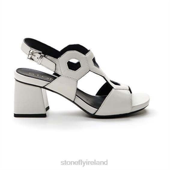 B6RB253 JENNY 7 NAPPA LTH White Stonefly Women Sandals