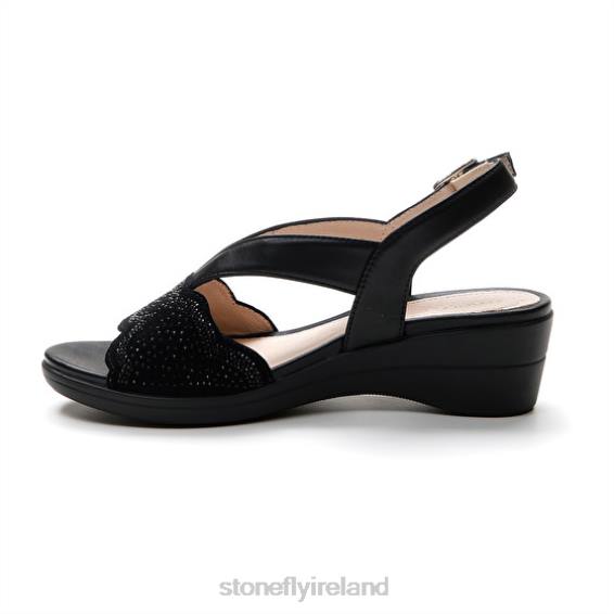 B6RB257 VANITY III 30 GOAT SUEDE/NAPPA LTH Black Stonefly Women Sandals