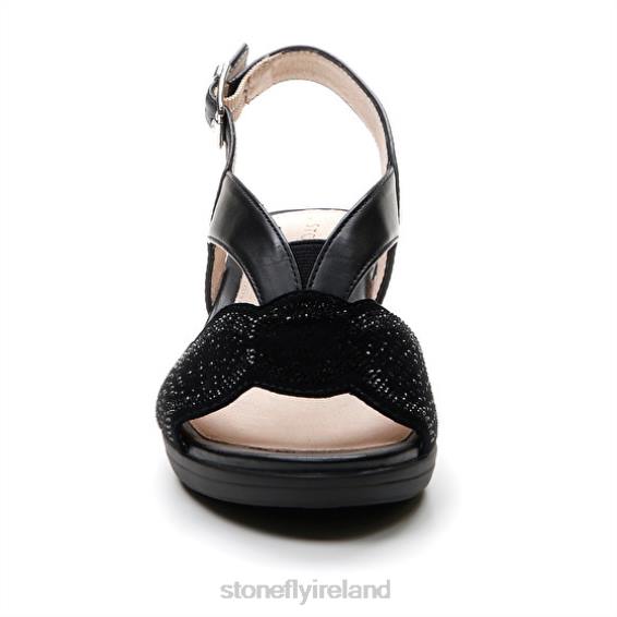 B6RB257 VANITY III 30 GOAT SUEDE/NAPPA LTH Black Stonefly Women Sandals