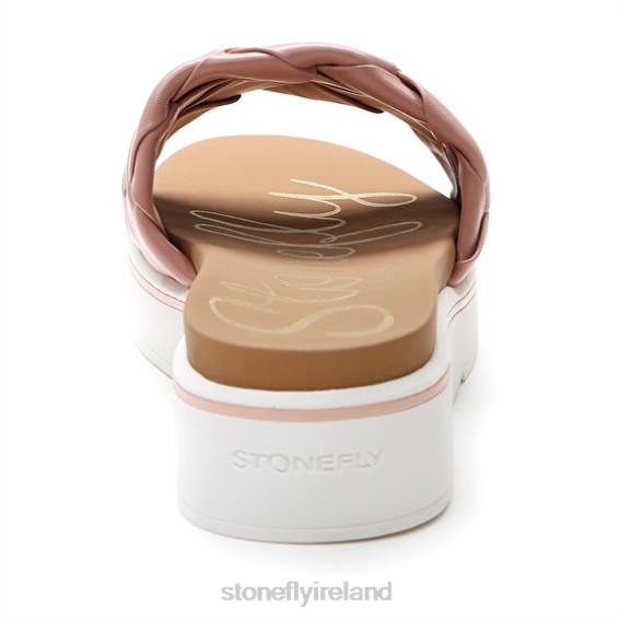 B6RB247 LIBERTY 6 S. EMBOSSED Grey Pink Stonefly Women Slides