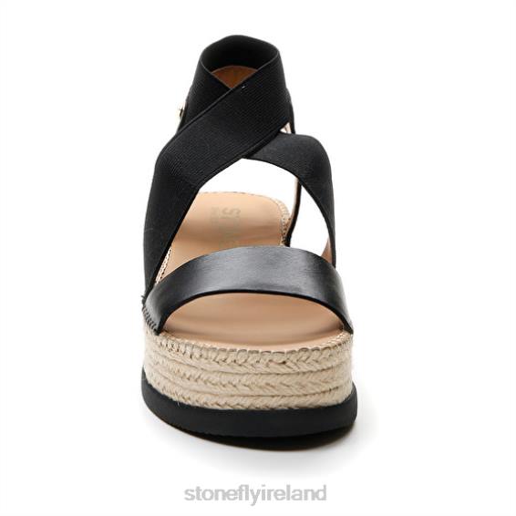 B6RB182 ALEXIA 5 CALF LTH/ELASTIC Black Stonefly Women Sandals