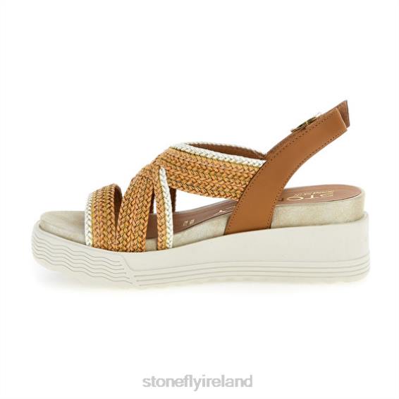 B6RB184 PARKY 17 EMBOSSED S./CALF LTH Brown Stonefly Women Sandals