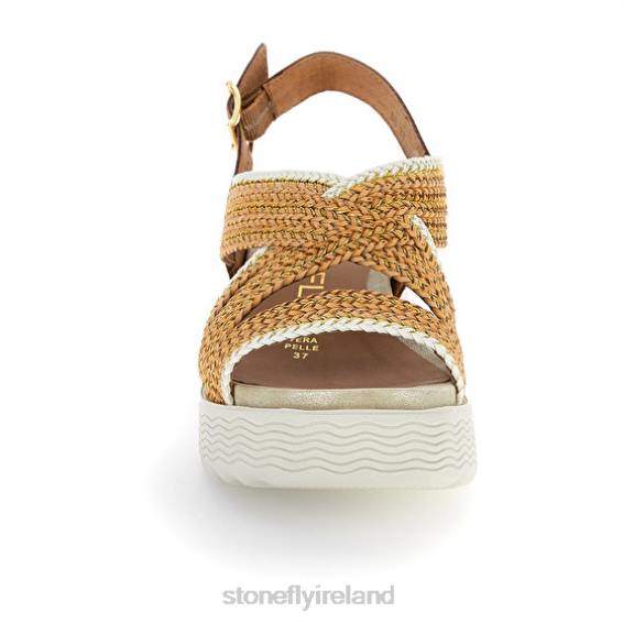 B6RB184 PARKY 17 EMBOSSED S./CALF LTH Brown Stonefly Women Sandals