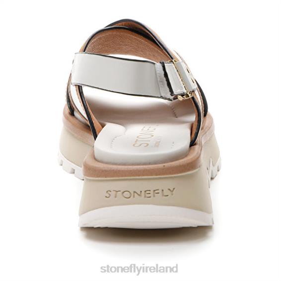 B6RB189 STAR 4 CALF LTH Brown/White Stonefly Women Sandals