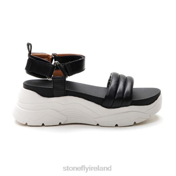 B6RB194 FANTASY 1 NAPPA LTH/TEXTILE Black Stonefly Women Sandals