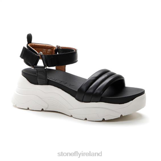 B6RB194 FANTASY 1 NAPPA LTH/TEXTILE Black Stonefly Women Sandals