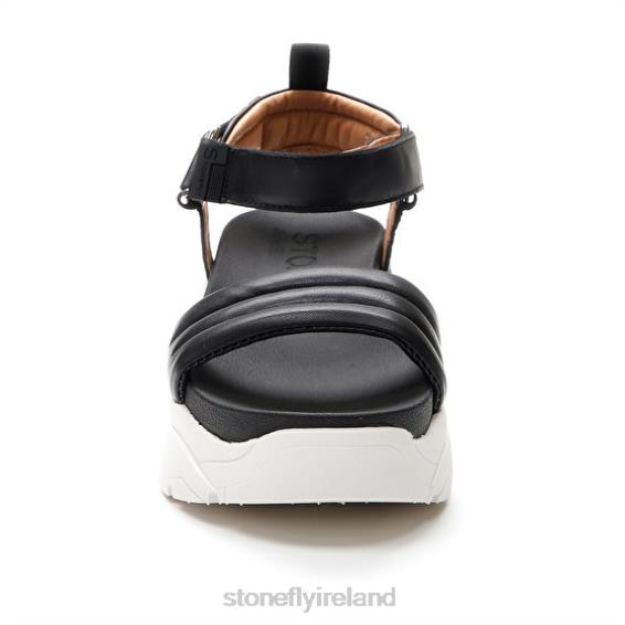 B6RB194 FANTASY 1 NAPPA LTH/TEXTILE Black Stonefly Women Sandals