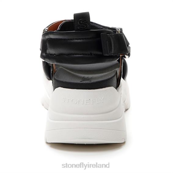 B6RB194 FANTASY 1 NAPPA LTH/TEXTILE Black Stonefly Women Sandals