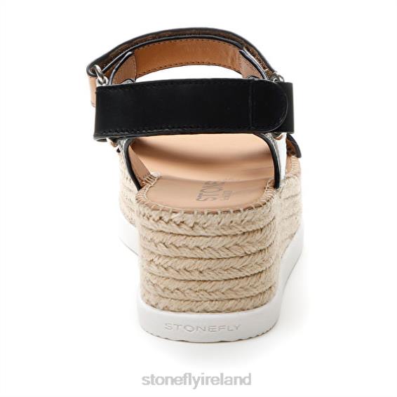 B6RB199 ALEXIA 6 CALF LTH Brown/White/Black Stonefly Women Sandals