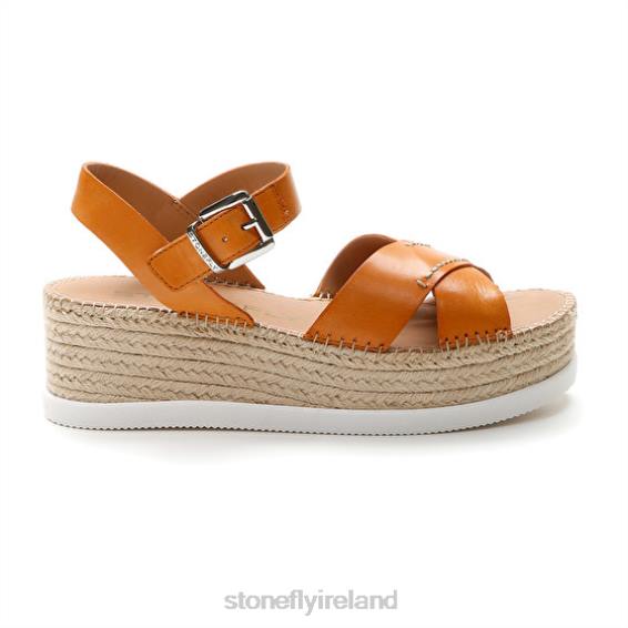 B6RB209 ALEXIA 3 CALF LTH Orange Stonefly Women Sandals