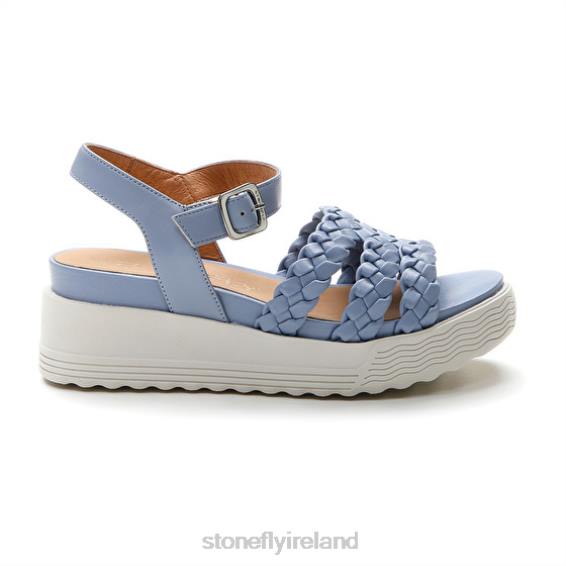 B6RB212 PARKY 16 EMBOSSED S./NAPPA LTH Blue Stonefly Women Sandals