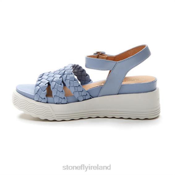 B6RB212 PARKY 16 EMBOSSED S./NAPPA LTH Blue Stonefly Women Sandals