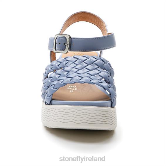 B6RB212 PARKY 16 EMBOSSED S./NAPPA LTH Blue Stonefly Women Sandals