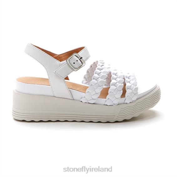 B6RB213 PARKY 16 EMBOSSED S./NAPPA LTH White Stonefly Women Sandals