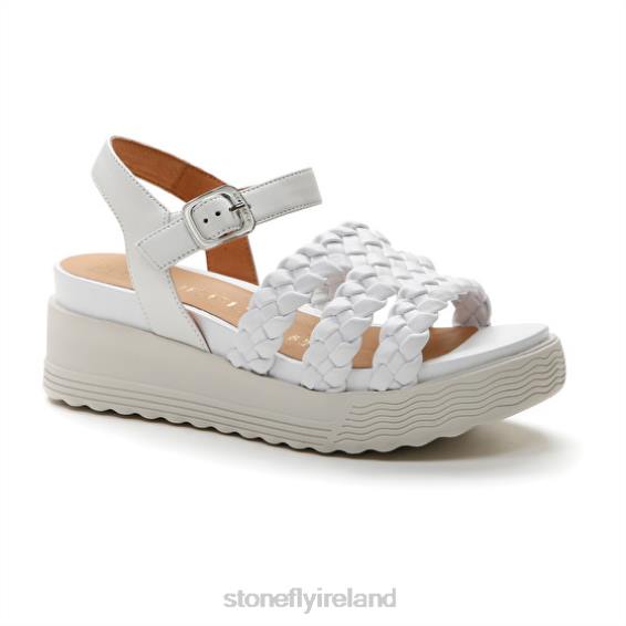 B6RB213 PARKY 16 EMBOSSED S./NAPPA LTH White Stonefly Women Sandals
