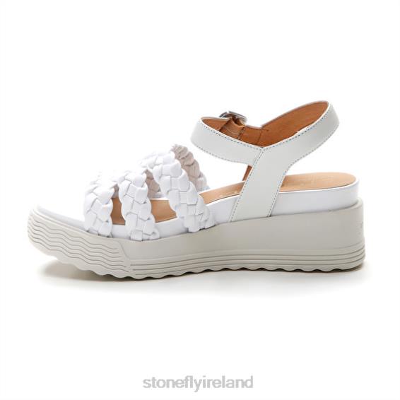 B6RB213 PARKY 16 EMBOSSED S./NAPPA LTH White Stonefly Women Sandals