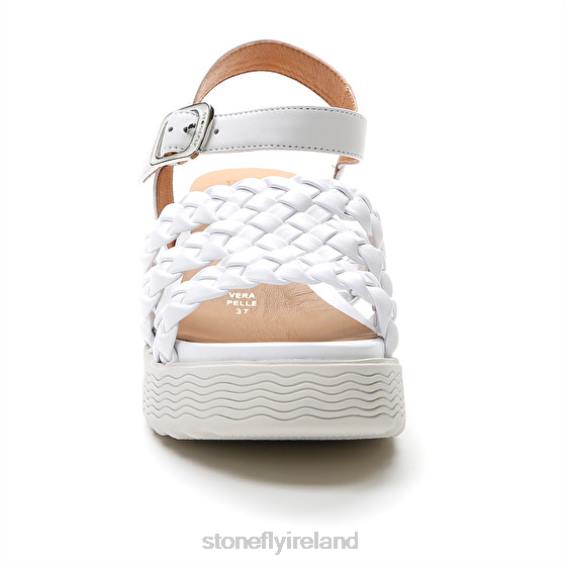 B6RB213 PARKY 16 EMBOSSED S./NAPPA LTH White Stonefly Women Sandals