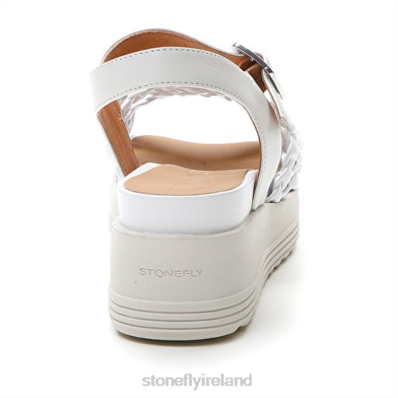B6RB213 PARKY 16 EMBOSSED S./NAPPA LTH White Stonefly Women Sandals