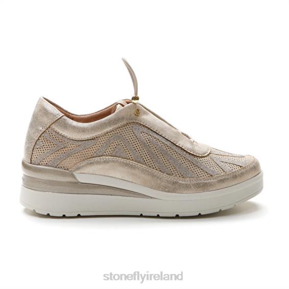 B6RB104 CREAM 38 VELOUR/S.LAMINATED Goat Brown Stonefly Women Shoes