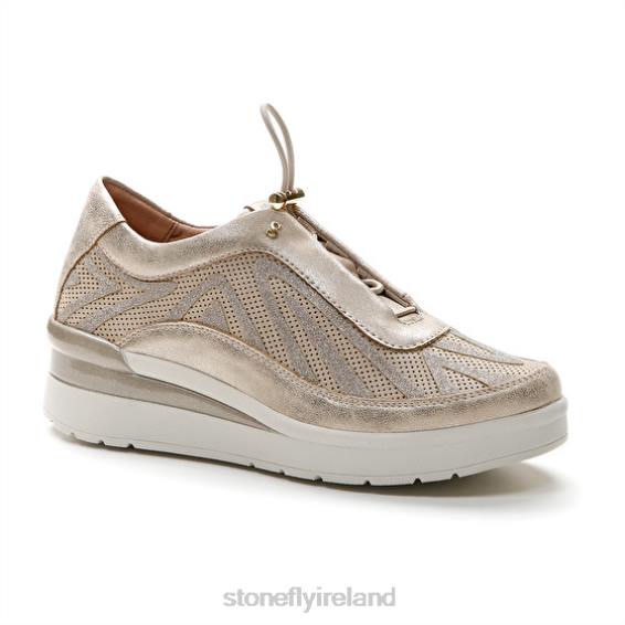 B6RB104 CREAM 38 VELOUR/S.LAMINATED Goat Brown Stonefly Women Shoes