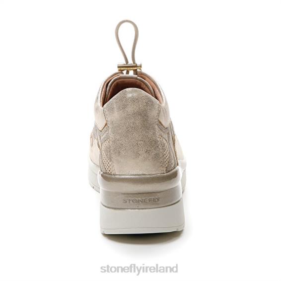 B6RB104 CREAM 38 VELOUR/S.LAMINATED Goat Brown Stonefly Women Shoes