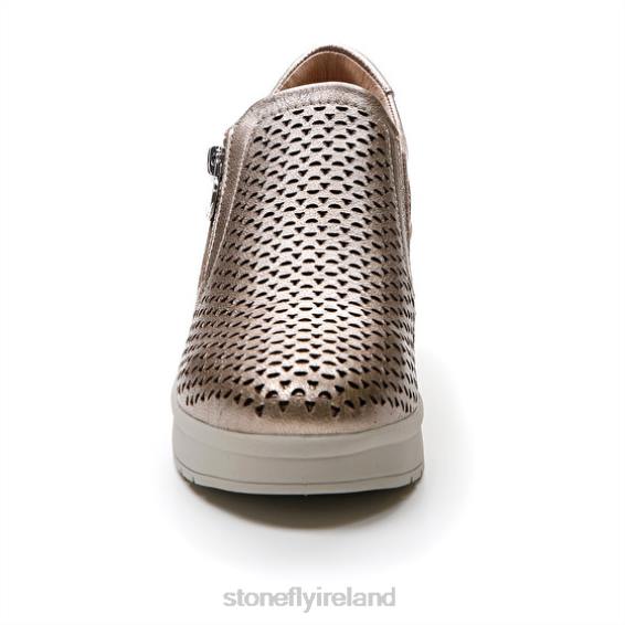 B6RB89 CREAM 25 LAMINATED LTH Metal Fizz Stonefly Women Shoes