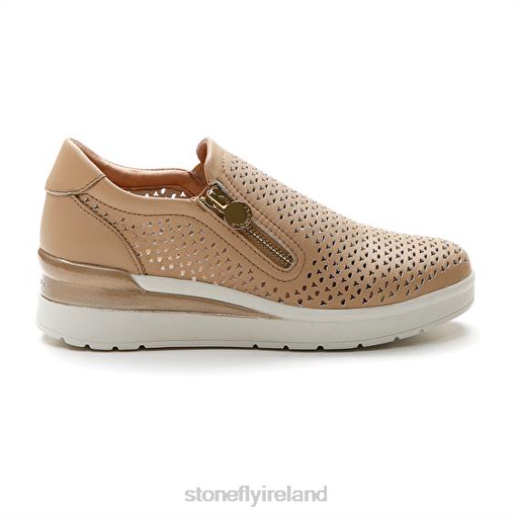 B6RB90 CREAM 25 NAPPA LTH Light Brown Stonefly Women Shoes