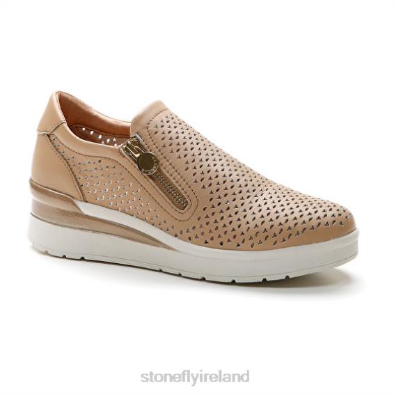 B6RB90 CREAM 25 NAPPA LTH Light Brown Stonefly Women Shoes