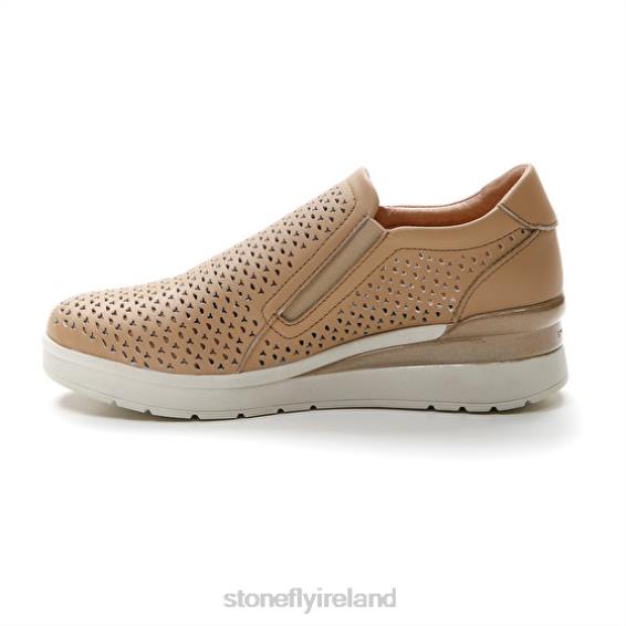 B6RB90 CREAM 25 NAPPA LTH Light Brown Stonefly Women Shoes