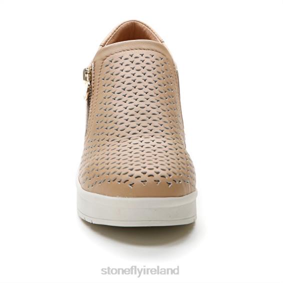B6RB90 CREAM 25 NAPPA LTH Light Brown Stonefly Women Shoes