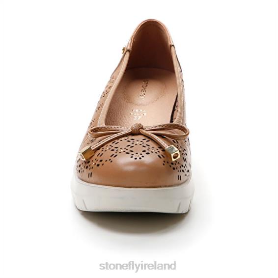 B6RB115 PLUME 12 NAPPA LTH Light Brown Stonefly Women Shoes