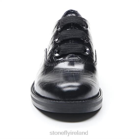 B6RB81 CADDY 8 COCCO EMBOSSED LTH Black Stonefly Women Shoes